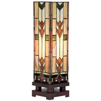 5LL-6353 Tiffany-Lampe-Stehlampe-Stehlampe-Schreibtischlampe Clayre & Eef / Lumi