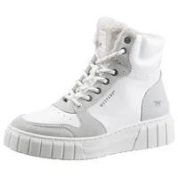 Mustang Damen High Top Sneaker im Materialmix weiß 40