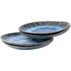 gipfelstück Dessertteller Wilde Schlucht 22 cm blau 4er Set