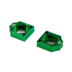 Kettenspanner Alu CNC Volt Racing grün - D.15mm Pit Bike / Dirt Bike