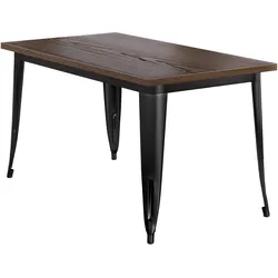 Tolix Tisch | Schwarz | B:T:H 120 x 60 x 78 cm | Industrie Tisch, Retrotisch, Industrial Tisch
