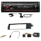 Pioneer MVH-S420DAB Bluetooth DAB+ AUX WAV Autoradio Einbauset für BMW 3er E46