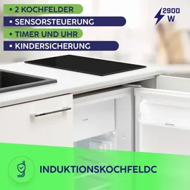 MPM SMK-02 Kühlschrank 100 l 94 cm hoch Weiß/Grau