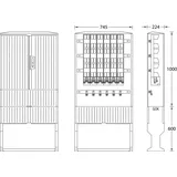 uesa Kabelverteilerschrank IP44 B060fl Standard
