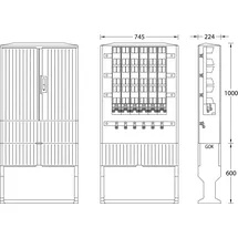 uesa Kabelverteilerschrank IP44 B060fl Standard