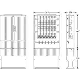 uesa Kabelverteilerschrank IP44 B060fl Standard