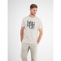 T-Shirt LERROS "LERROS mit Print" Gr. S, broken white Herren Shirts T-Shirts