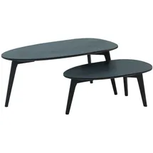 KADIMA DESIGN Retro Couchtische aus Mango Massivholz, 2er Set für stilvollen Wohnbereich