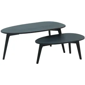 KADIMA DESIGN Retro Couchtische aus Mango Massivholz, 2er Set für stilvollen Wohnbereich