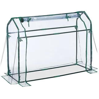 Relaxdays Foliengewächshaus PVC Dunkelgrün,Transparent