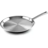 Lacor - 45829 - Crêpesmaschine für Feinschmecker, Edelstahl 18/10, PFOA-frei, ergonomischer Griff, Sandwich-Wärmediffusorboden, induktionsgeeignet und spülmaschinenfest, Ø28 cm