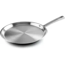 Lacor - 45829 - Crêpesmaschine für Feinschmecker, Edelstahl 18/10, PFOA-frei, ergonomischer Griff, Sandwich-Wärmediffusorboden, induktionsgeeignet und spülmaschinenfest, Ø28 cm