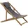 Beliani Avellino Liegestuhl 59 x 59 x 108 cm grau klappbar