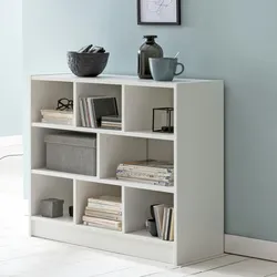 Kadima Design Holzbücherregal mit Melaminharz-Beschichtung und Stauraum, Modernes Design. 80x30x69 cm