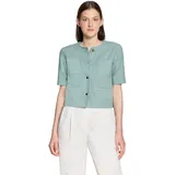 Betty Barclay "Damen langarm", Damen, Gr. 36, grün (aquifer), Jersey, Obermaterial: 40% Polyester, 33% Baumwolle, 15% Viskose, 10% Polyester, 2% Elasthan, gerade hüftlang, Rundhals, Sweatjacken Sweatjacke