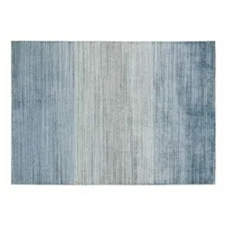 Teppich , blau , Wolle , Maße (cm): B: 90 H: 0,7