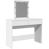 vidaXL Schminktisch mit LED-Beleuchtung Weiß 100x40x130 cm