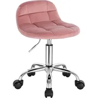 Woltu Bürohocker Samt Rosa