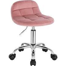 Woltu Bürohocker Samt Rosa