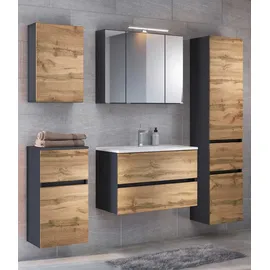Held Lucca Midischrank 130 cm Wotan Eiche Braun/MDF