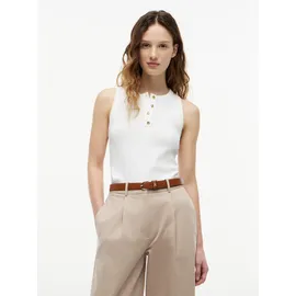 Tommy Hilfiger T-Shirt GOLD BUTTON HENLEY TOP mit kurzer Knopfleiste beige XL (46)