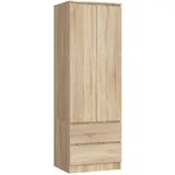 Akord Kleiderschrank AKORD S60 60 x 180 x 51 cm Sonoma-Eiche