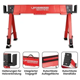 Rothenberger Industrial DUO Falt Arbeitsbock + WS24 Premium Wasserwaage 60 cm - 1500005801