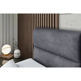 altdecor BOXBETT mit Matratze und Lattenrost, - BOXI3 - 160x200 cm - H4 - Dunkelgrau
