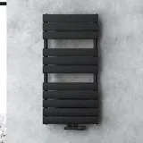 doporro Badheizkörper 500 x 1000 mm 1.000 W schwarz Mittelventil