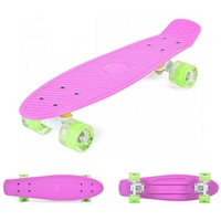 Byox Kinder Skateboard Spice LED 22 Zoll, Aluminium Achse, 80A 45mm, ABEC-7 pink