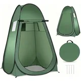 COSTWAY Faltzelt Umkleidezelt Camping Duschzelt, Personen: 1, Pop Up mit Tasche, Wurfzelt mit Innentasche grün