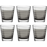 LEONARDO Trinkglas VARIO STRUTTURA 6er-Set 250 ml anthrazit, Glas, Grau