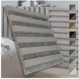 marbet design Wandpaneel, (Akustikpaneele Akustikquadrate 30x30cm Wandverkleidung Holz - (1 Paneel, grau - Beton) vertikal Akustikfilz Lamellenwand Platten)