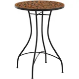 vidaXL Mosaik-Bistrotisch Terrakotta Ø50x70 cm Keramik
