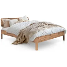 byoak Massivholzbett Wildeiche, Holz, Echtholz,Eiche, 160x200 cm, Schlafzimmer, Betten
