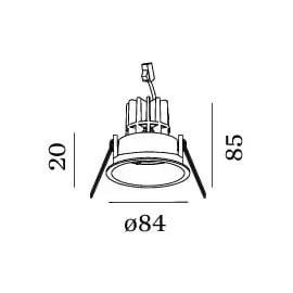 Wever & Ducré Deep 1.0 LED, gold / dim to warm - 184261G9