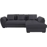 Ecksofa - graphit - Liegefunktion - Recamiere rechts Sofa Wohnlandschaft Couch