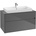 Waschtischunterschrank C02000FP 100x54,8x50cm, Waschtisch mittig, Glossy Grey