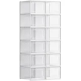 Songmics Schuhboxen 12er Set transparent