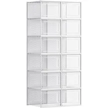 Songmics Schuhboxen 12er Set transparent
