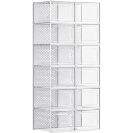 Songmics Schuhboxen 12er Set transparent