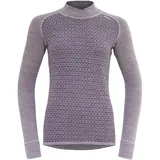 Devold kvitegga merino 230 cross neck unterhemd violett damen - L