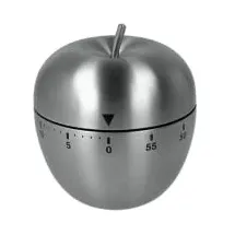 Metaltex Timer Apfelform Kurzzeitmesser 60 Min. Edelstahl