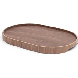 Bosign Tablett M oval Nussbaumholz mit Anti-Rutsch-Beschichtung