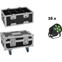 Eurolite Set 16x LED Silent Par 6 QCL Floor
