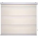 LIEDECO Doppelrollo DUO-Rollo mit 20 cm Streifen, Liedeco, Lichtschutz, mit Bohren, verschraubt, im Fixmaß beige 90 cm x 220 cm