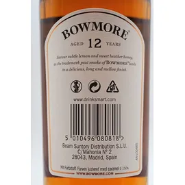 Bowmore 12 Years Old Islay Single Malt Scotch 40% vol 0,7 l Geschenkbox