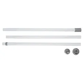 Wenko Herkules Teleskopstange für Garderobensystem weiß, grau 7,5 x 7,5 x 165,0 - 300,0 cm