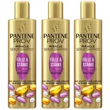 Pantene Pro-V 3 x Pantene Pro-V Miracle Serum Shampoo Fülle & Stärke jeweils 225ml Reparier...