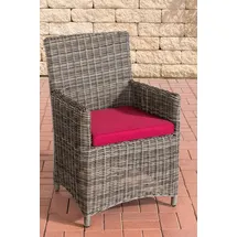 CLP Gartenstuhl Fontana 5mm 59 x 59 x 91 cm grau-meliert/rubinrot